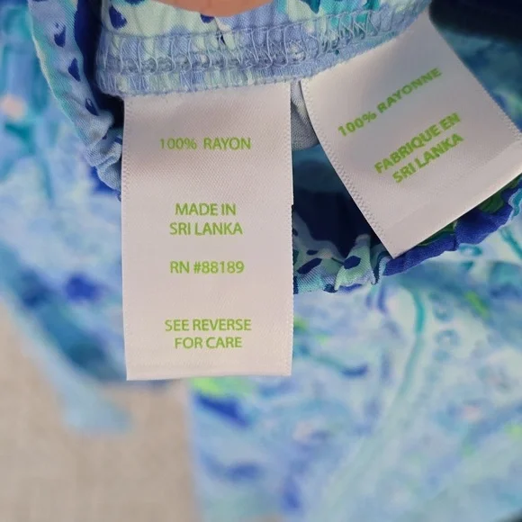 NEW Lily Pulitzer Palazzo Wide Leg Printed Pants Size XS 100% Rayon - Picture 7 of 7